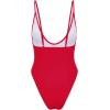 imageAmerican Trends Womens One Piece Swimsuits Sexy V Neck Bathing Suit Open Back High Cut SwimwearRed