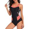 imageAmerican Trends Athletic Swimsuit for Women One Piece Lap Swimming Training Suit Tummy Control Bathing Suits00 Pink Floral