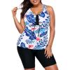 White Blue Floral