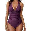 imageAmerican Trends Tankini Swimsuits for Women 2024 Womens Tankini Tops Tummy Control Swim SuitsPurple