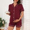imageAmerican Trends Maternity Nursing Pajamas Button Down Postpartum Lounge Sets for Women Pregnancy Breastfeeding PjsWine Red
