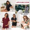 imageAmerican Trends Maternity Nursing Pajamas Button Down Postpartum Lounge Sets for Women Pregnancy Breastfeeding PjsWine Red