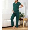 imageAmerican Trends Maternity Nursing Pajamas Postpartum Breastfeeding Labor Delivery Pjs Pregnancy Sleepwear Lounge SetDark Green