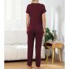 imageAmerican Trends Maternity Nursing Pajamas Postpartum Breastfeeding Labor Delivery Pjs Pregnancy Sleepwear Lounge SetWine Red