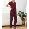 imageAmerican Trends Maternity Nursing Pajamas Postpartum Breastfeeding Labor Delivery Pjs Pregnancy Sleepwear Lounge SetWine Red