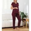 imageAmerican Trends Maternity Nursing Pajamas Postpartum Breastfeeding Labor Delivery Pjs Pregnancy Sleepwear Lounge SetWine Red