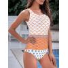 imageAmerican Trends One Piece Swimsuit Women Modest Bathing Suit Teen Girls Swim Suit Full Coverage Swimsuit Criss Cross BackOrange Scale