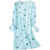 imageAmerican Trends Womens Long Sleeve Nightgowns Sleep Shirts Night Shirts Night Gown House Dresses Ladies Night Dress01 Long Green Star