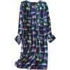 imageAmerican Trends Womens Long Sleeve Nightgowns Sleep Shirts Night Shirts Night Gown House Dresses Ladies Night DressLong Blue Christmas