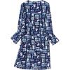 imageAmerican Trends Womens Long Sleeve Nightgowns Sleep Shirts Night Shirts Night Gown House Dresses Ladies Night DressLong Dark Blue Cats