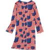 imageAmerican Trends Womens Long Sleeve Nightgowns Sleep Shirts Night Shirts Night Gown House Dresses Ladies Night DressStripe American Flag