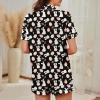 imageAmerican Trends Womens Pajama Sets Button Down Pajama Shorts Short Sleeve Pj Sets for Woman Y2k Pjs Lounge Sets SleepwearBlack Pink Rabbit