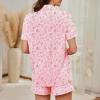 imageAmerican Trends Womens Pajama Sets Button Down Pajama Shorts Short Sleeve Pj Sets for Woman Y2k Pjs Lounge Sets SleepwearPink Print
