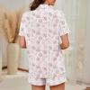 imageAmerican Trends Womens Pajama Sets Button Down Pajama Shorts Short Sleeve Pj Sets for Woman Y2k Pjs Lounge Sets SleepwearRabbit White