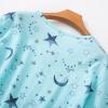imageAmerican Trends Womens Pajama Sets Two Piece Sleep Shirt Short Sleeve Cartoon Print Pj Set Tops with Capri Pants SleepwearA Green Star