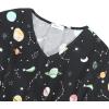 imageAmerican Trends Womens Pajama Sets Two Piece Sleep Shirt Short Sleeve Cartoon Print Pj Set Tops with Capri Pants SleepwearBlack Planet