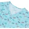 imageAmerican Trends Womens Pajama Sets Two Piece Sleep Shirt Short Sleeve Cartoon Print Pj Set Tops with Capri Pants SleepwearBlue Butterfly