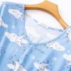 imageAmerican Trends Womens Pajama Sets Two Piece Sleep Shirt Short Sleeve Cartoon Print Pj Set Tops with Capri Pants SleepwearBlue Moon