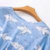 imageAmerican Trends Womens Pajama Sets Two Piece Sleep Shirt Short Sleeve Cartoon Print Pj Set Tops with Capri Pants SleepwearBlue Moon