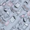 imageAmerican Trends Womens Pajama Sets Two Piece Sleep Shirt Short Sleeve Cartoon Print Pj Set Tops with Capri Pants SleepwearGrey Coffee