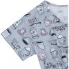 imageAmerican Trends Womens Pajama Sets Two Piece Sleep Shirt Short Sleeve Cartoon Print Pj Set Tops with Capri Pants SleepwearGrey Coffee