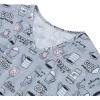 imageAmerican Trends Womens Pajama Sets Two Piece Sleep Shirt Short Sleeve Cartoon Print Pj Set Tops with Capri Pants SleepwearGrey Coffee
