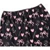 imageAmerican Trends Womens Pajama Sets Two Piece Sleep Shirt Short Sleeve Cartoon Print Pj Set Tops with Capri Pants SleepwearHeart Bow Black