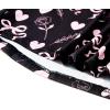 imageAmerican Trends Womens Pajama Sets Two Piece Sleep Shirt Short Sleeve Cartoon Print Pj Set Tops with Capri Pants SleepwearHeart Bow Black