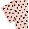 imageAmerican Trends Womens Pajama Sets Two Piece Sleep Shirt Short Sleeve Cartoon Print Pj Set Tops with Capri Pants SleepwearPink Black Heart