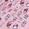 imageAmerican Trends Womens Pajama Sets Two Piece Sleep Shirt Short Sleeve Cartoon Print Pj Set Tops with Capri Pants SleepwearPink Cat Cup