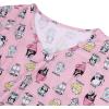 imageAmerican Trends Womens Pajama Sets Two Piece Sleep Shirt Short Sleeve Cartoon Print Pj Set Tops with Capri Pants SleepwearPink Cat Cup