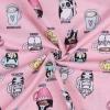 imageAmerican Trends Womens Pajama Sets Two Piece Sleep Shirt Short Sleeve Cartoon Print Pj Set Tops with Capri Pants SleepwearPink Cat Cup