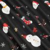 imageAmerican Trends Womens Pajama Sets Two Piece Sleep Shirt Short Sleeve Cartoon Print Pj Set Tops with Capri Pants SleepwearSnowman on Black