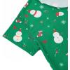 imageAmerican Trends Womens Pajama Sets Two Piece Sleep Shirt Short Sleeve Cartoon Print Pj Set Tops with Capri Pants SleepwearSnowman on Green