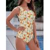 imageAthletic One Piece Swimsuits for Women Tummy Control Bathing Suits or Teen Girls Swimwear2 Orange Floral