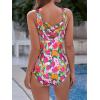 imageAthletic One Piece Swimsuits for Women Tummy Control Bathing Suits or Teen Girls Swimwear2 Pink Painting