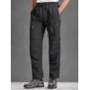 imageMens Hiking Pants Convertible Quick Dry Pants Outdoor Sport Lightweight Cargo Pants Fishing Tactical PantsBlack