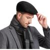 imageNewsboy Flat Cap Hats for Men  Vintage Ivy Cabbie Driving Fitted CapBlack