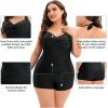 imageWomens Plus Size Bathing Suits One Piece Swimsuit Women Tummy Control Vintage Ruched SwimwearNavy Blue