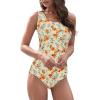Orange Floral Printed
