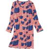imageAmerican Trends Womens Long Sleeve Nightgowns Sleep Shirts Night Shirts Night Gown House Dresses Ladies Night DressStripe American Flag