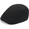 imageNewsboy Flat Cap Hats for Men  Vintage Ivy Cabbie Driving Fitted CapBlack