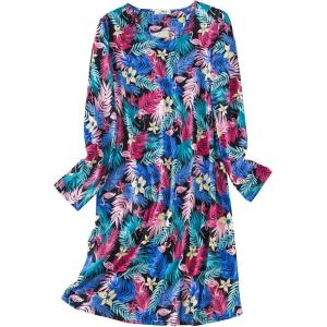 imageAmerican Trends Womens Long Sleeve Nightgowns Sleep Shirts Night Shirts Night Gown House Dresses Ladies Night DressLong Multicolor Leaf
