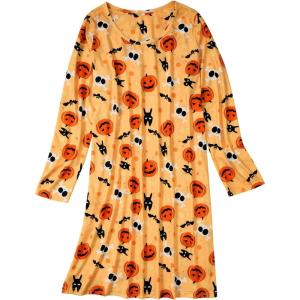 imageAmerican Trends Womens Long Sleeve Nightgowns Sleep Shirts Night Shirts Night Gown House Dresses Ladies Night DressPumpkin Skeleton