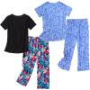 imageAmerican Trends 2 Pack Cotton Pajamas for Women Set Two Piece Short Sleeve Sleepwear Tops with Capri Pants Summer Pj SetSet6