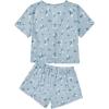 imageAmerican Trends Pajamas Set for Women 2 Piece Button Down Short Sleeve Pj Set Cute Pajamas Floral Sleepwear loungewear setBlue White Flower