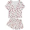 imageAmerican Trends Pajamas Set for Women 2 Piece Button Down Short Sleeve Pj Set Cute Pajamas Floral Sleepwear loungewear setStrawberry Print