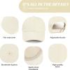 imageAmerican Trends Smile Face Baseball Cap for Women Men Ponytail Trucker Dad Hat Adjustable Golf Tennis HatBeige