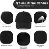 imageAmerican Trends Smile Face Baseball Cap for Women Men Ponytail Trucker Dad Hat Adjustable Golf Tennis HatBlack