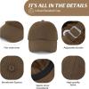 imageAmerican Trends Smile Face Baseball Cap for Women Men Ponytail Trucker Dad Hat Adjustable Golf Tennis HatBrown